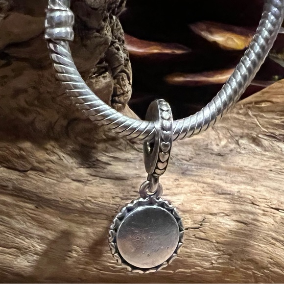 Authentic Pandora Charm Thankful, Grateful, Blessed Dangle Charm, Silver Thanks - Picture 2 of 6